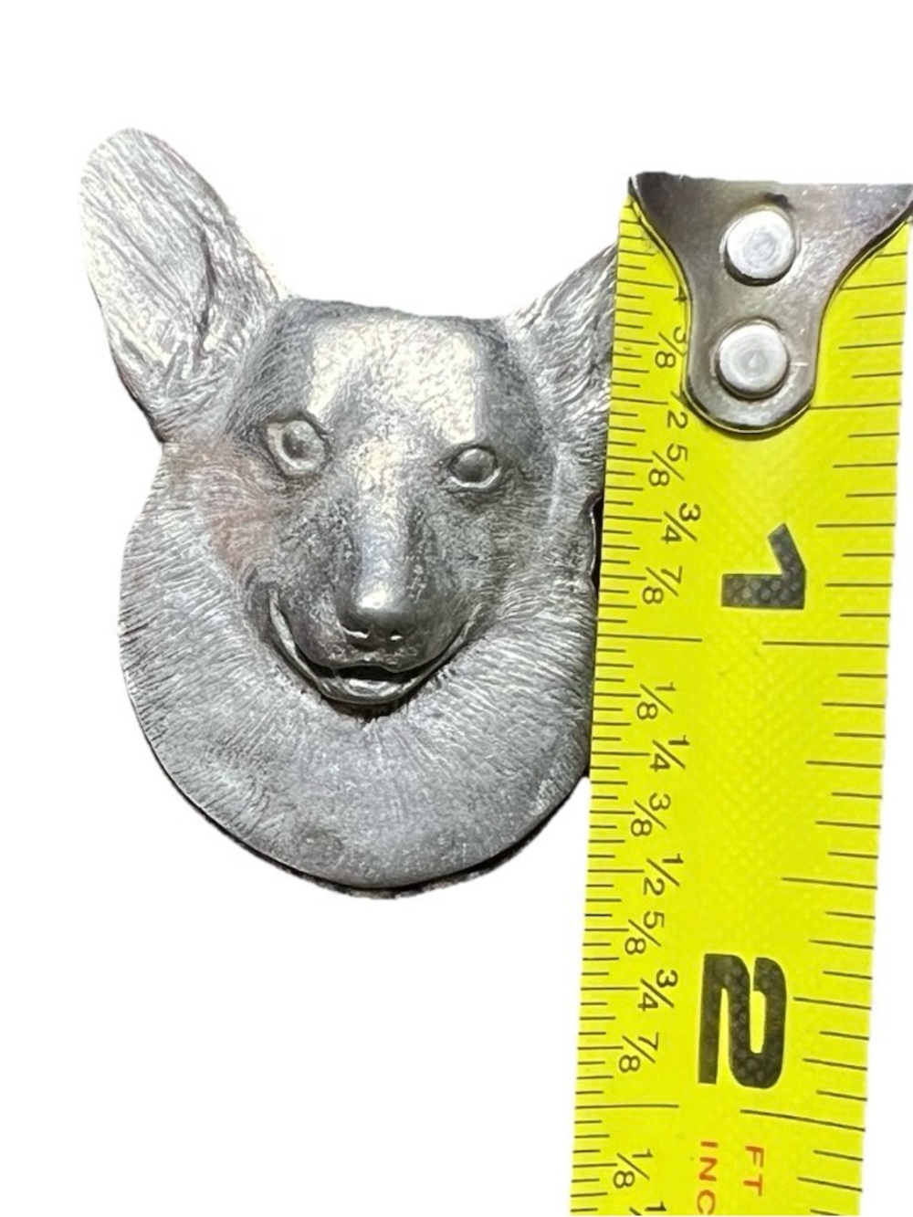 Vtg 2000 Jim Boyle Pewter Pembroke Welsh Corgi Brooch Pin Signed - Picture 6 of 7